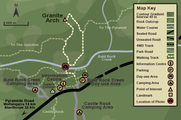Map of the Granite Arch Track
