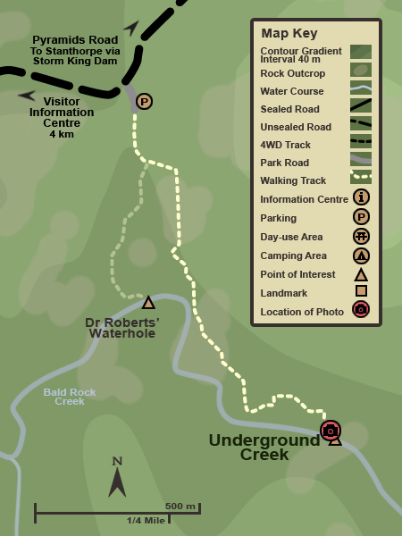 Map of the Underground Creek Track