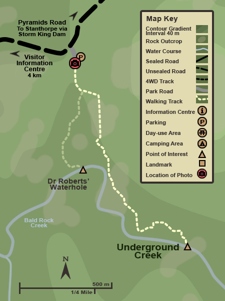 Map of the Underground Creek Track