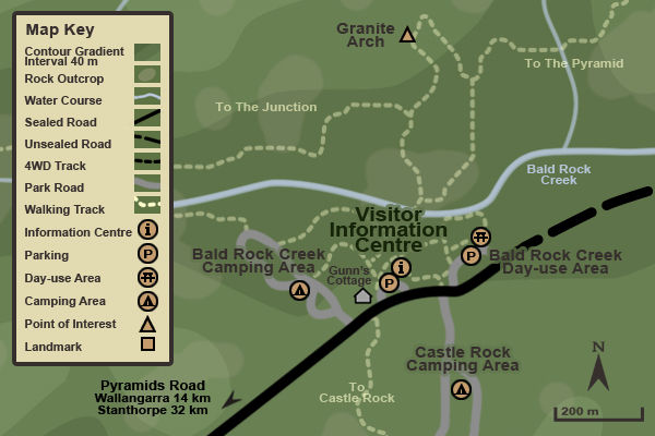 Map showing location of Visitor Information Centre