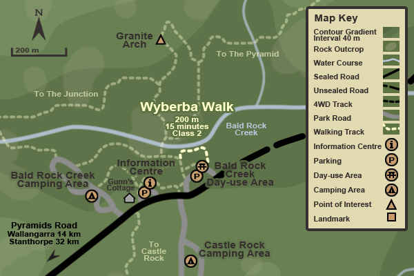 Map of the Wyberba Walk