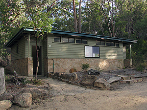 The Bald Rock Creek camping area amenities block.
