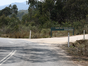 Entry to the Castle Rock camping area.