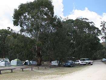 You may need to park a short distance away from your tent.