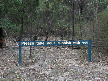 Please take your rubbish away with you.