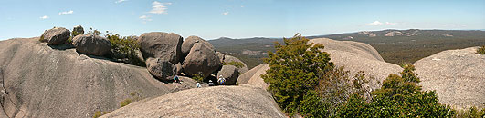 Looking south east across the top of Mt Norman.