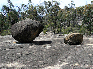 Individual boulders.