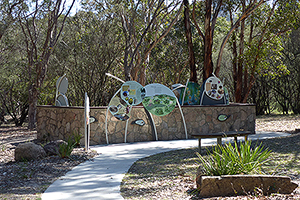 Interpretive display in the day-use area.