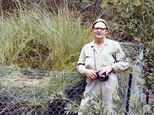 John at the fenced-off well.