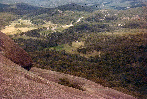 View from the Pyramid, towards the Bald Rock Creek camping area.