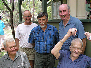 Peter Haselgrove, Paul Grimshaw, Lawrie Shelly, Bill Goebel, Hock Goebel.