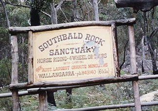 Southbald Rock Sanctuary sign.