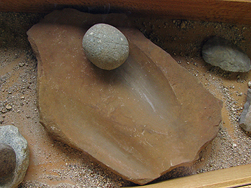 Grinding stones.