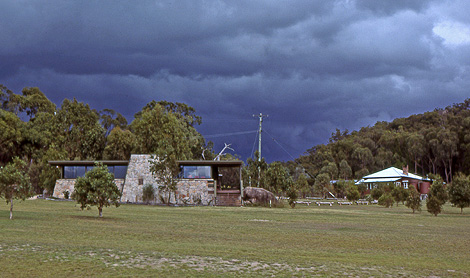 Visitor Information Centre Interior with Gunn's Cottage, April 1979.
