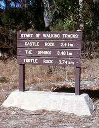 Castle Rock walking track sign.