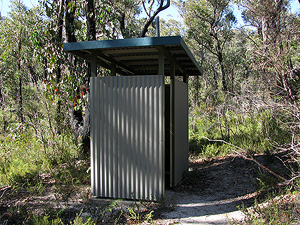 The toilet is small, but adequate.