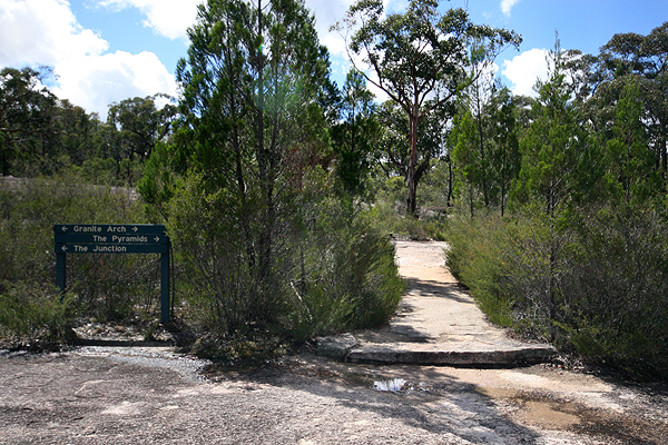 Start of The Pyramid track; Bald Rock Creek