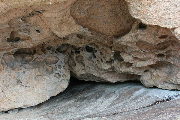 This cave is in an exposed area, beyond Balancing Rock.