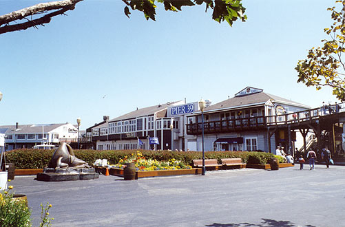 The entrance to Pier 39, Fisherman's Wharf.