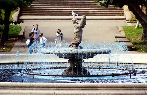 The fountain in the Academy's grounds.