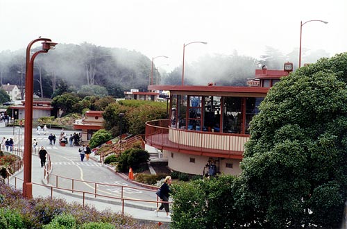 View east from the end of the bridge.