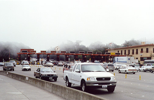 Toll gates.