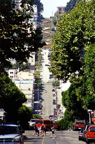 Lombard Street from Telegraph Hill.