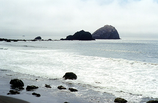 Rocks in the sea.