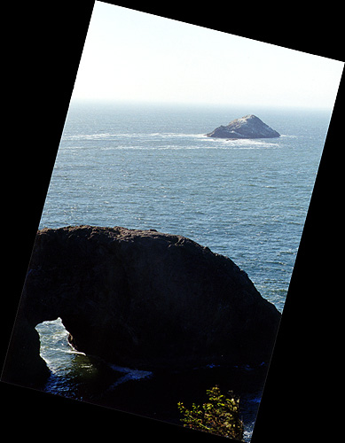 Telephoto view of Arch Rock.