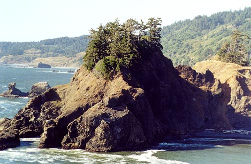 A rocky headland.